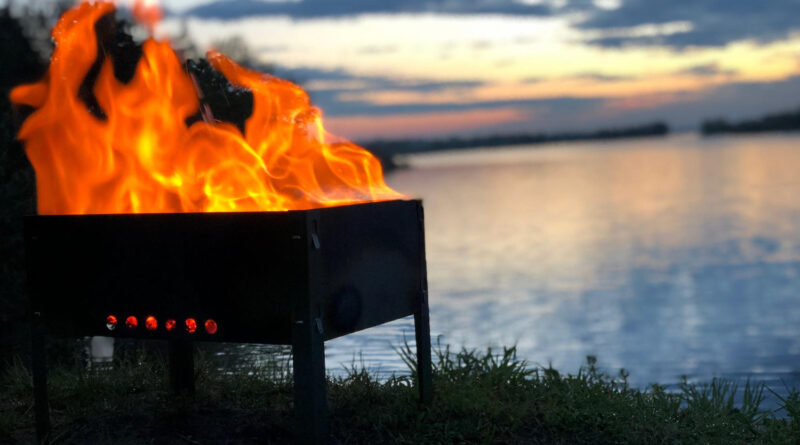 bålfad med stativ